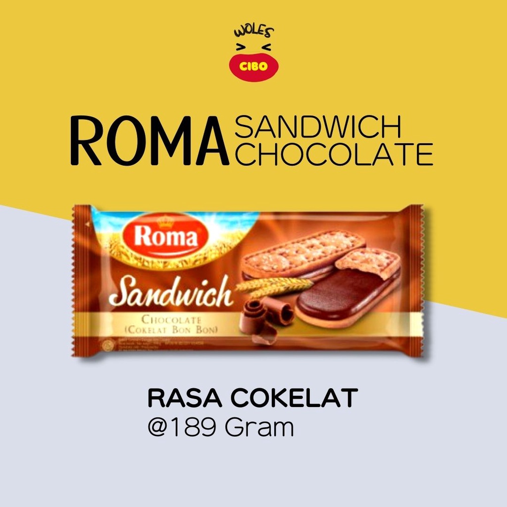 Jual Roma Sandwich Chocolate Peanut Butter Cokelat Krim Kacang 189