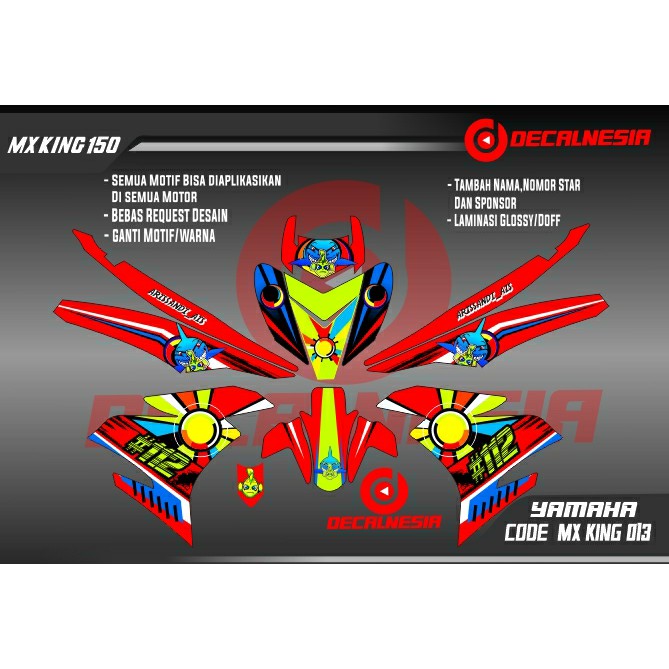 Jual Stiker MX King Yamaha MX King Sticker MX King Decal MX King Mx