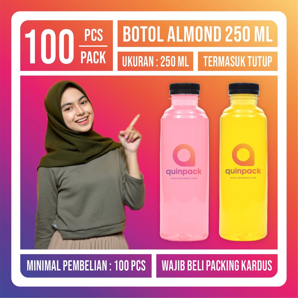 Jual Botol Plastik Almond Ml Pet Kale Cantik Pir Ml Minum