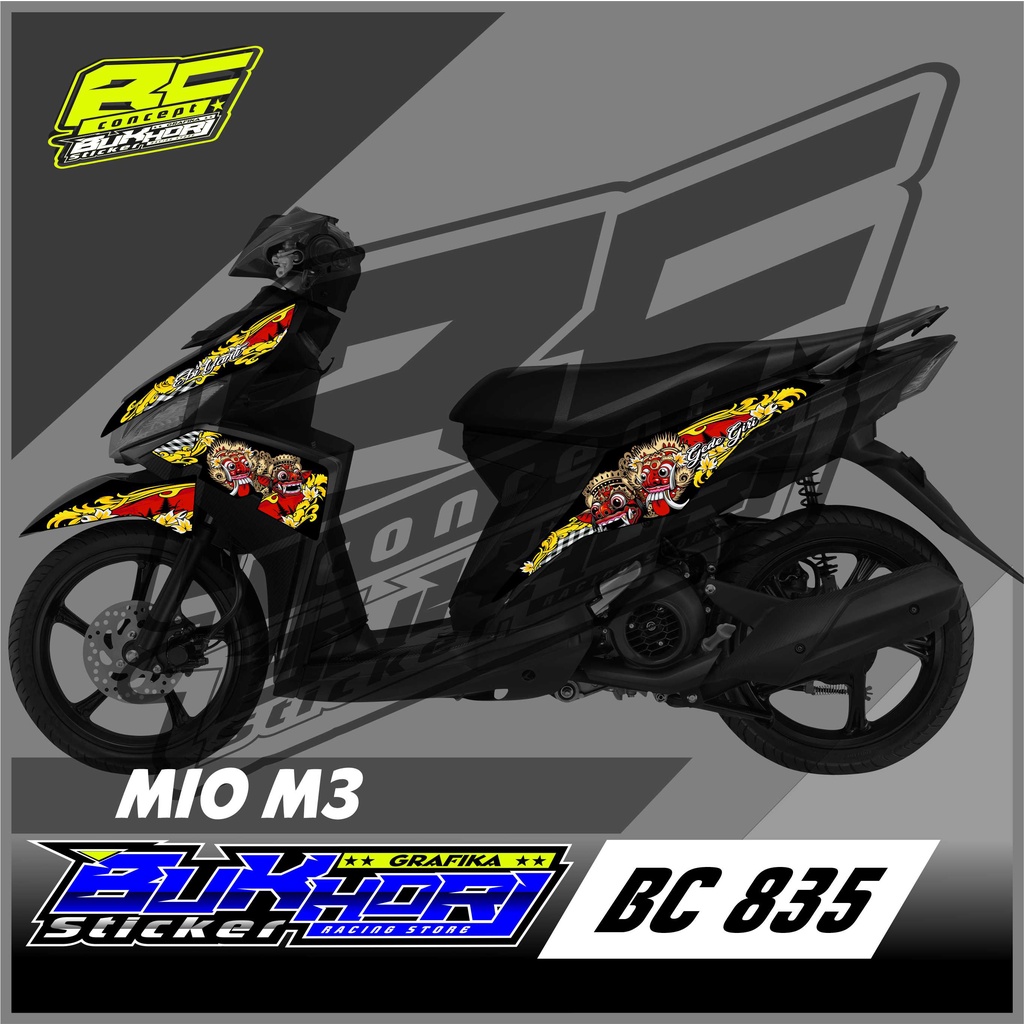 Jual BC 835 Sticker Striping Motor YAMAHA MIO M3 List Variasi Barong