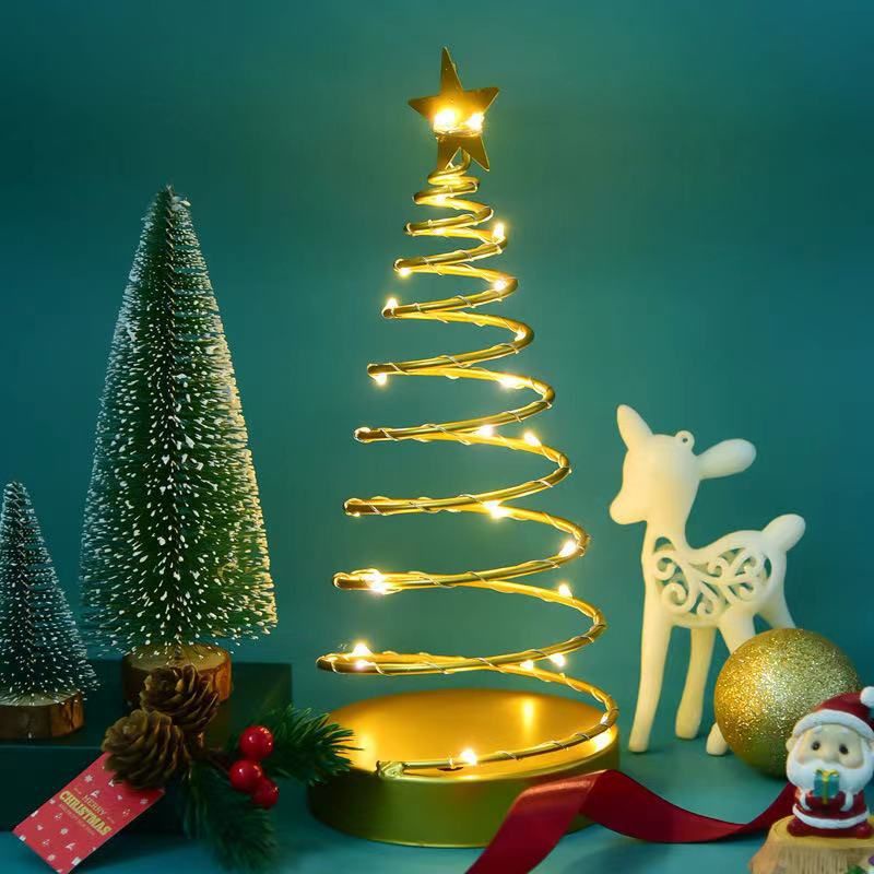 Jual Pajangan Dekorasi Natal Iron Christmas Tree Pohon Natal Besi Meja