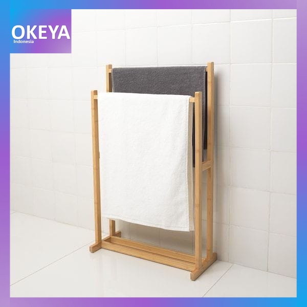 Jual Rak Handuk Aesthetic Tempat Handuk Kayu Shopee Indonesia