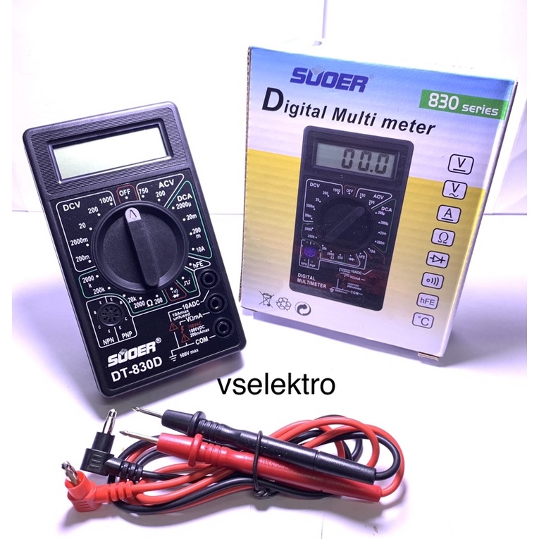 Jual TESTER DIGITAL KECIL 830D MULTI TESTER DIGITAL MINI SUOER DT830