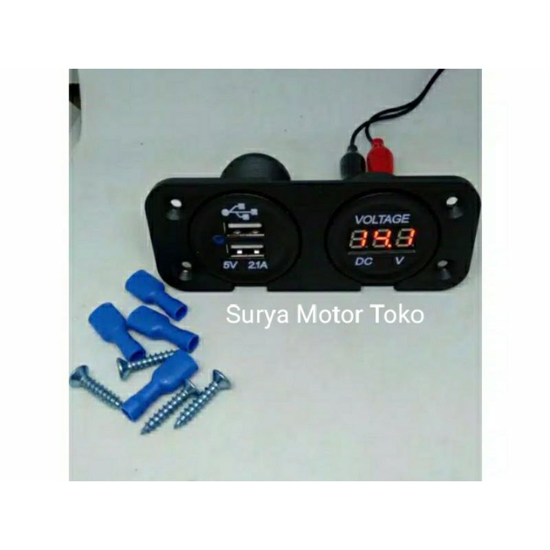 Jual Voltmeter CHArGER HP USB Body Nmax All New Pcx Aerox Mio