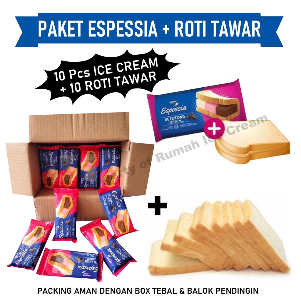 Jual Paket Es Krim Potong Espessia 10 Pcs Roti Tawar Shopee Indonesia