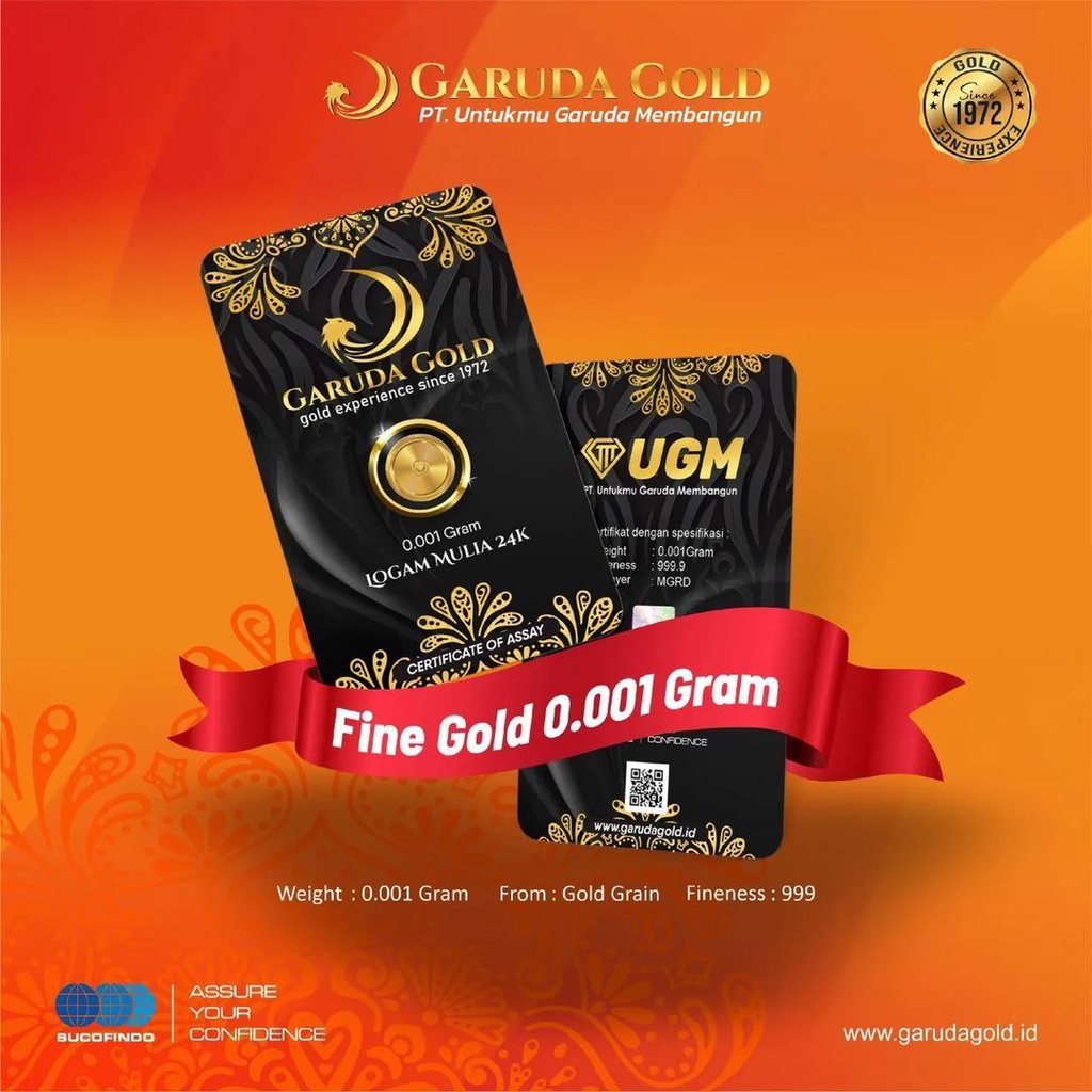 Jual BABY GOLD 0 001 GRAM GARUDA GOLD MINIGRAM 0 001 Gram Logam Mulia