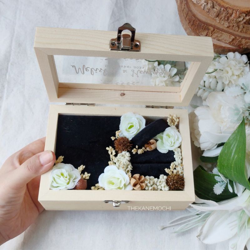 Jual Box Perhiasan Ring Box Kotak Kayu Kotak Perhiasan Shopee Indonesia