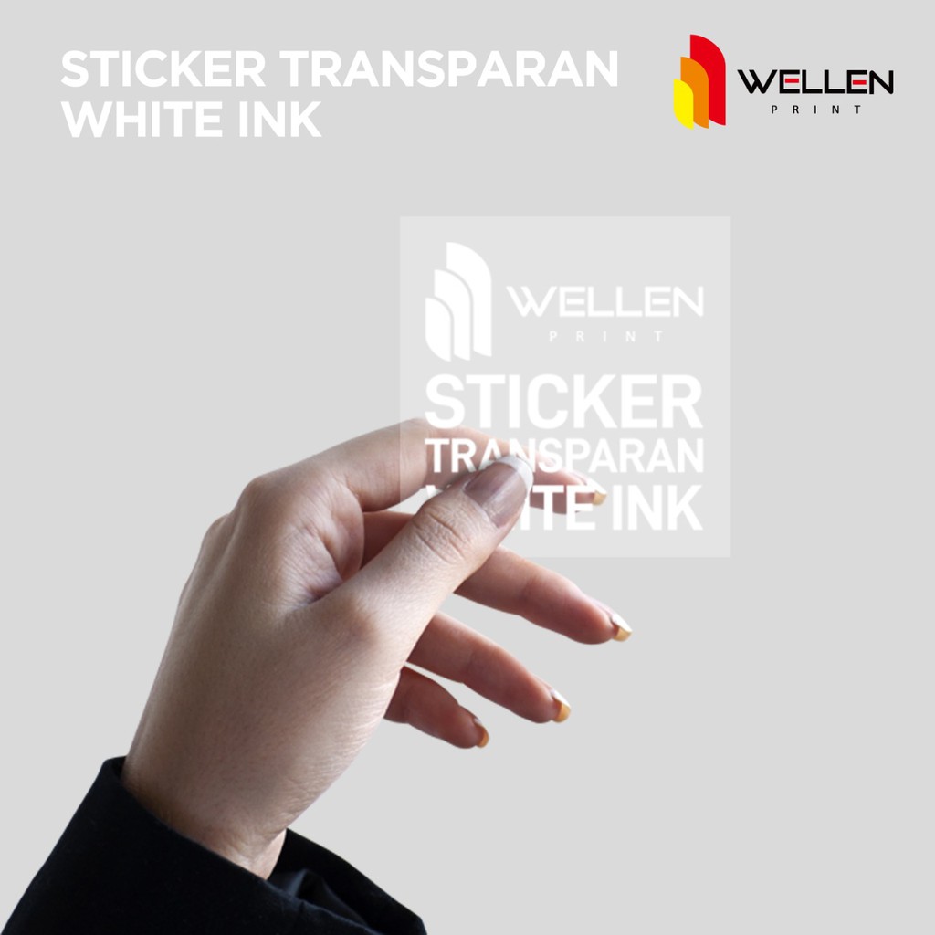 Jual WELLEN PRINT Cetak Sticker Transparant A3 White Ink Print