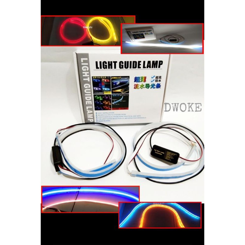 Jual Sepasang Lampu Alis Drl Fleksibel Panjang Cm Mode Runing Sen