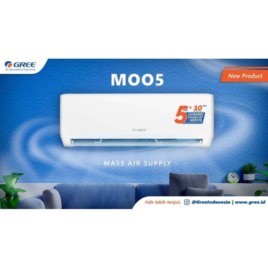 Jual GREE AC 1 2PK STANDART GWC 05MOO5S Shopee Indonesia