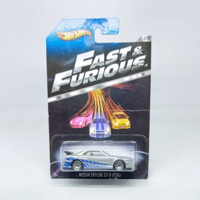 Jual Hot Wheels Nissan Skyline GT R R34 Fast Furious Spoiler Hitam Shopee Indonesia