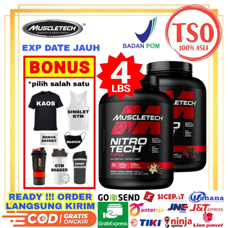 Jual Nitrotech Ripped 4 Lbs Muscletech Nitrotech Ripped 4Lb Nitro Tech