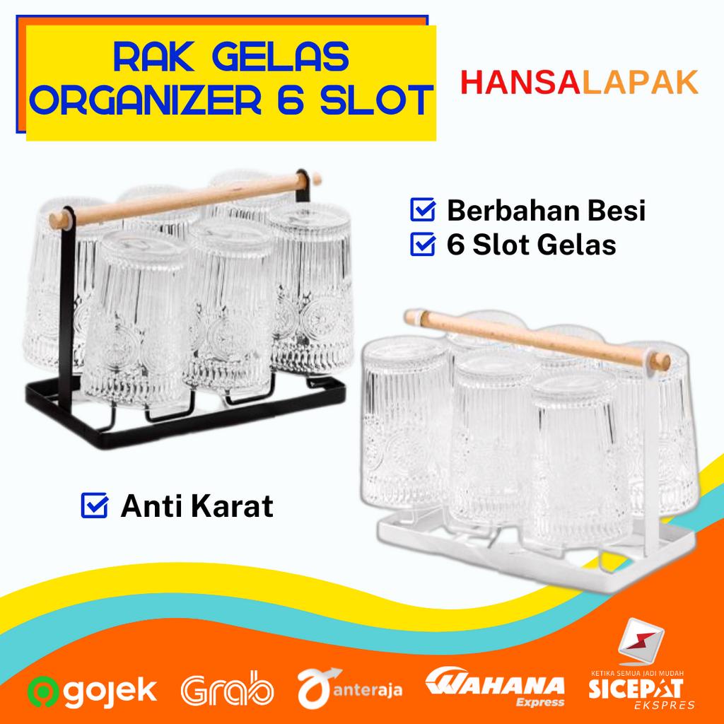 Jual Rak Gelas Organizer Besi Kuat Slot Gelas Elegan Dan Minimalis