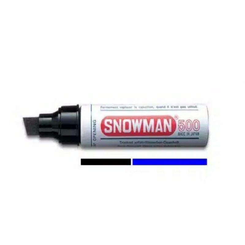 Jual Spidol Snowman Black Permanent Marker Hitam Besar Jumbo