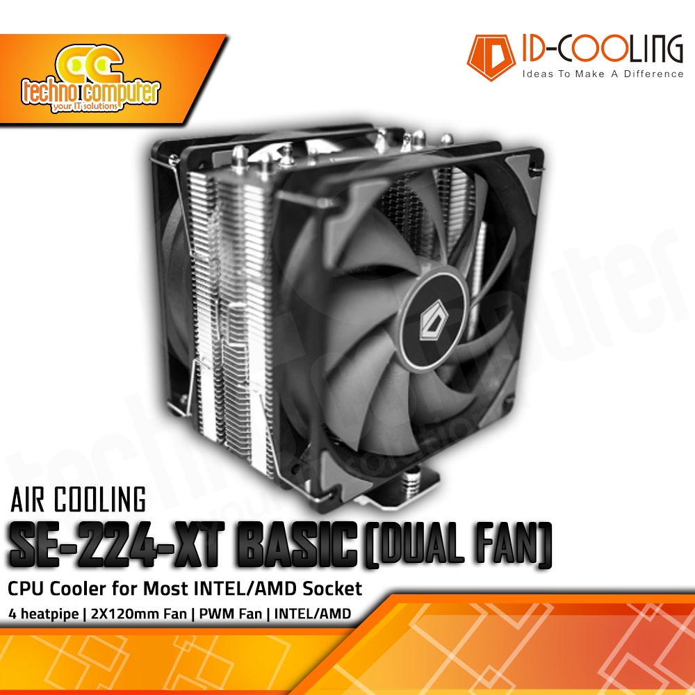 Jual CPU COOLER ID COOLING SE 224 XT BASIC 120mm Air Cooler Shopee