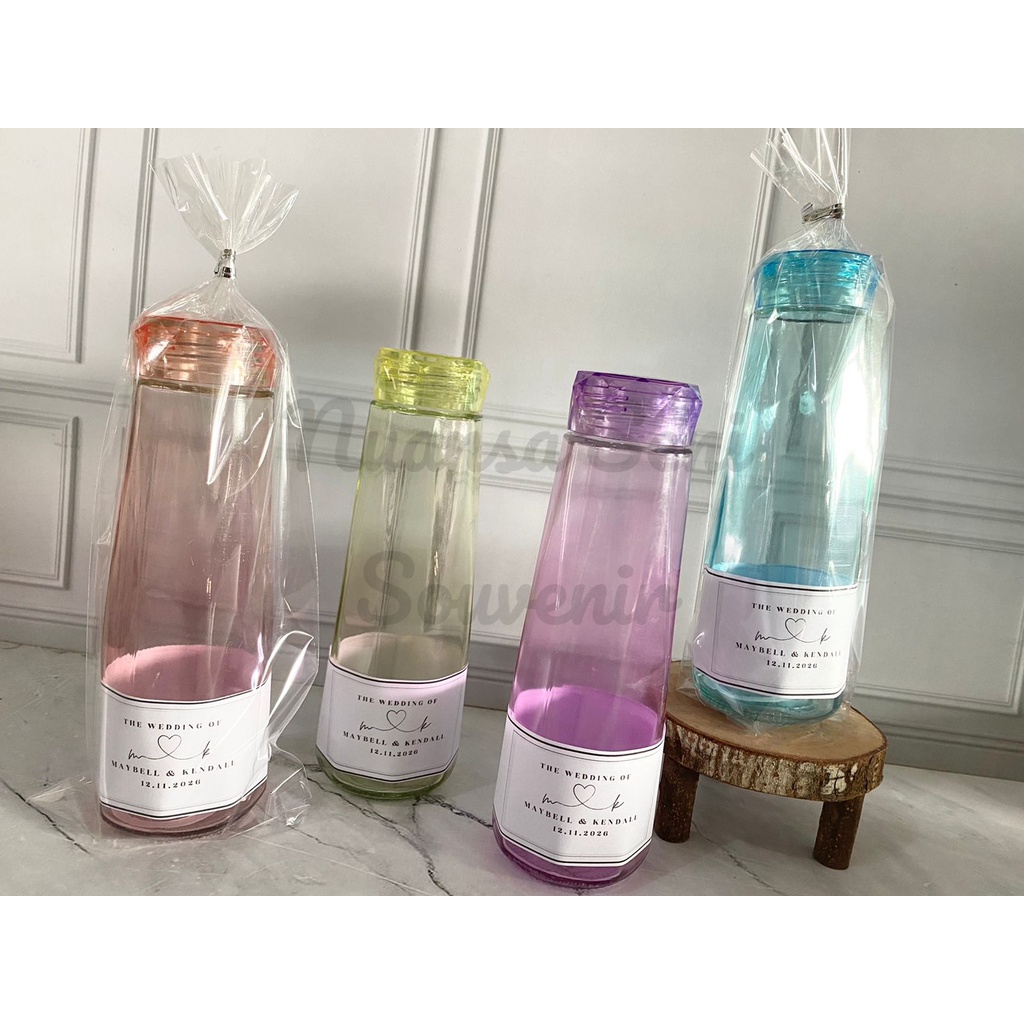 Jual Souvenir Botol Kristal Termos Kaca Minum Ml Botol Infused Water