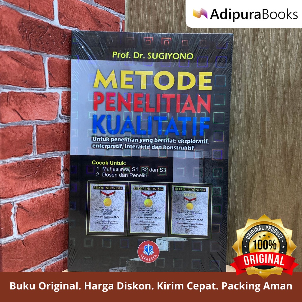 Jual Adipurabooks Metode Penelitian Kualitatif Sugiyono Cover