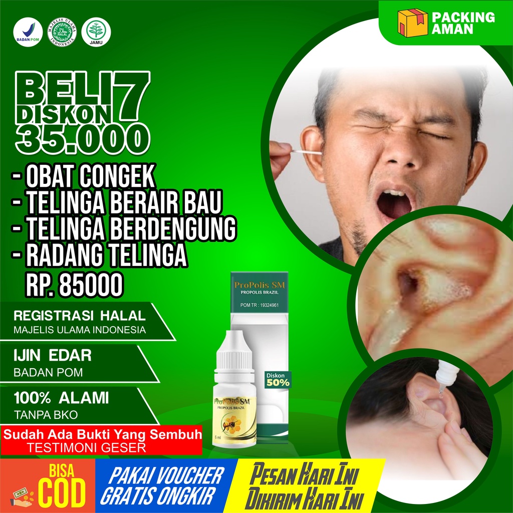 Jual Obat Tetes Telinga Obat Congek Berair Bau Busuk Telinga Curek