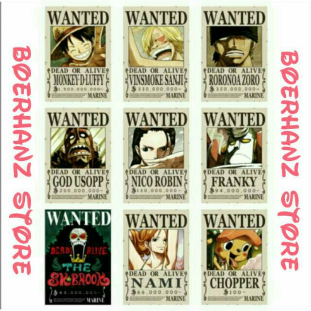 Jual Poster Bounty One Piece Mugiwara Crew New Shopee Indonesia