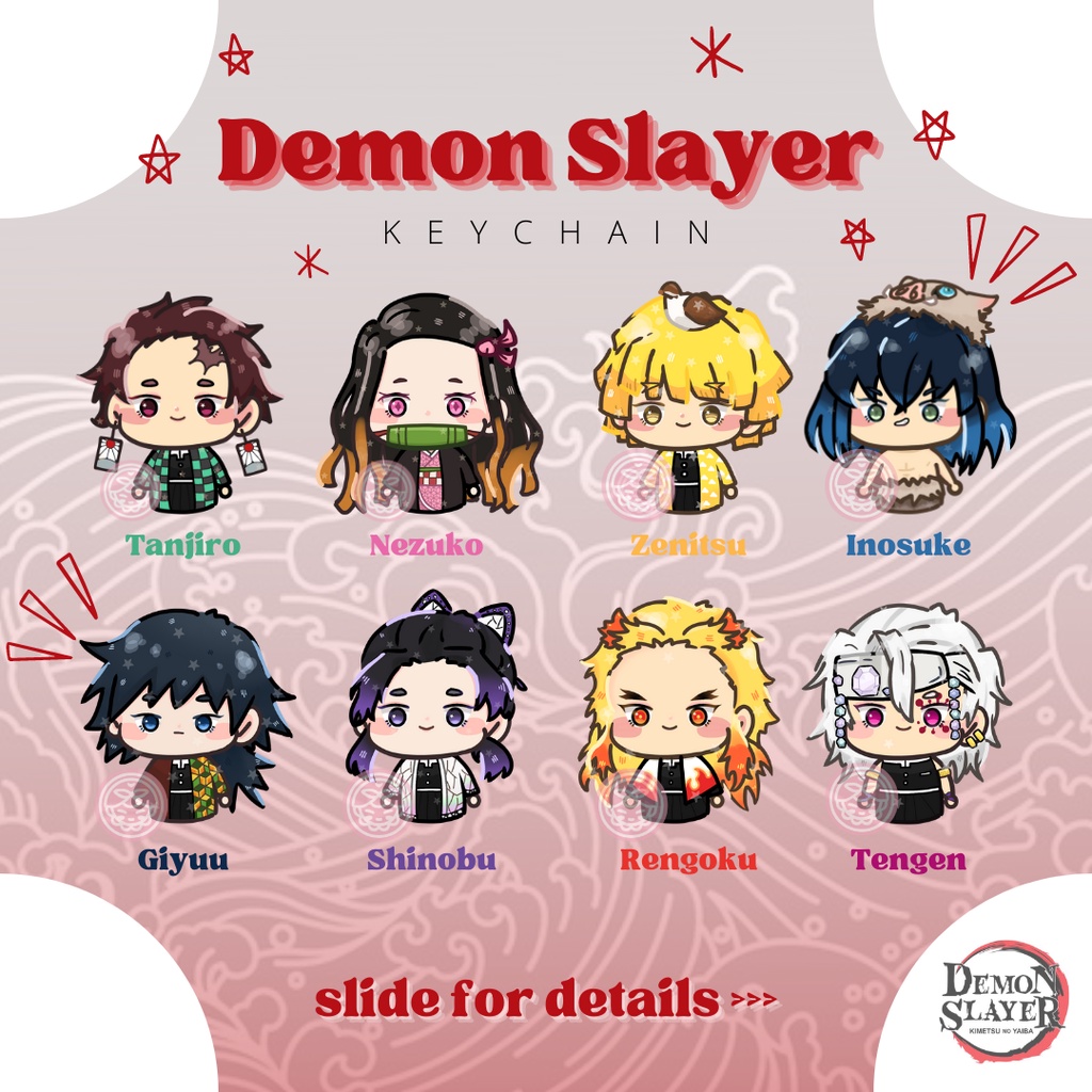 Jual Acrylic Keychain Anime Demon Slayer Kimetsu No Yaiba KNY Series