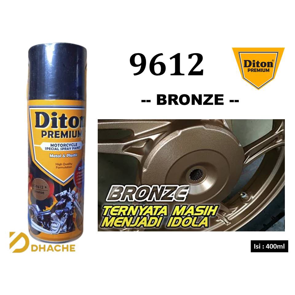 Jual Cat Pilox Diton Premium BRONZE 9612 400cc Warna Perunggu Sepeda