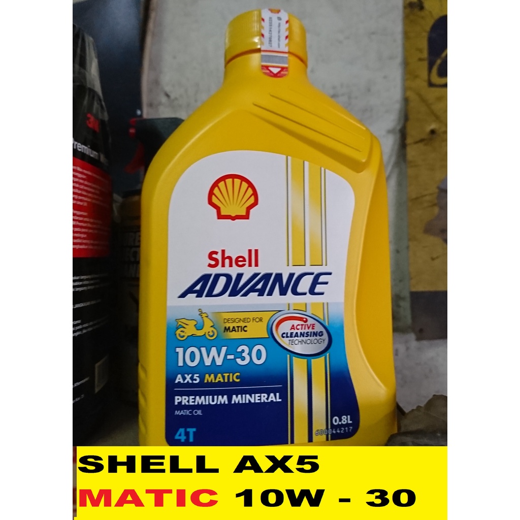 Jual SHELL ADVANCE AX5 0 8L 10w 30 Oli Motor Scooter Matic ASLI BARU