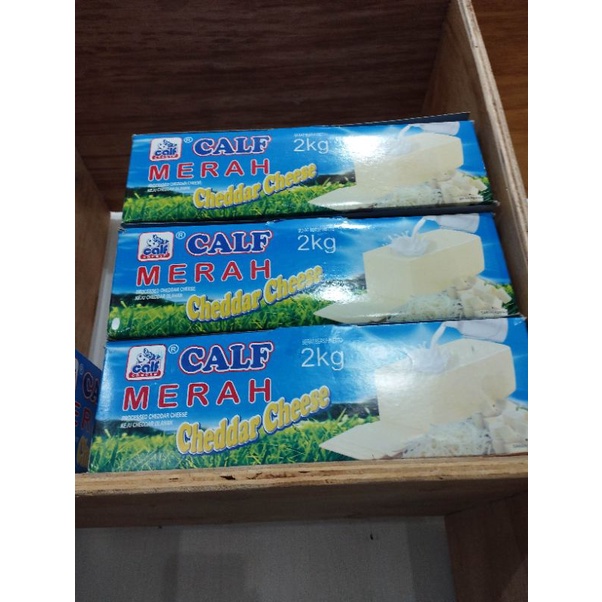 Jual Keju Cheddar Calf Merah Kg Shopee Indonesia