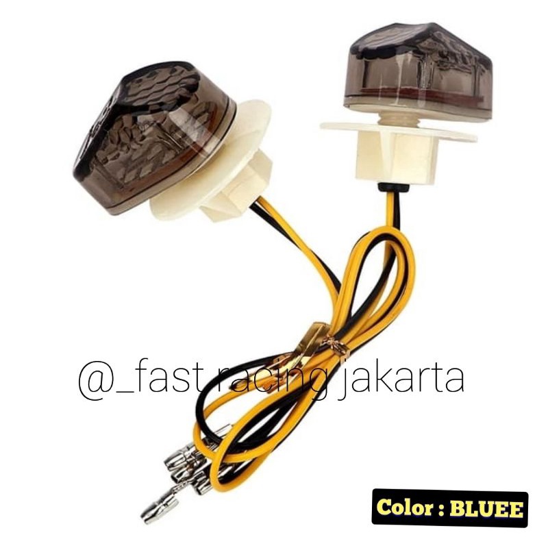 Jual Lampu Sein Tempel Led Model Oval Untuk Motor Fairing Blue