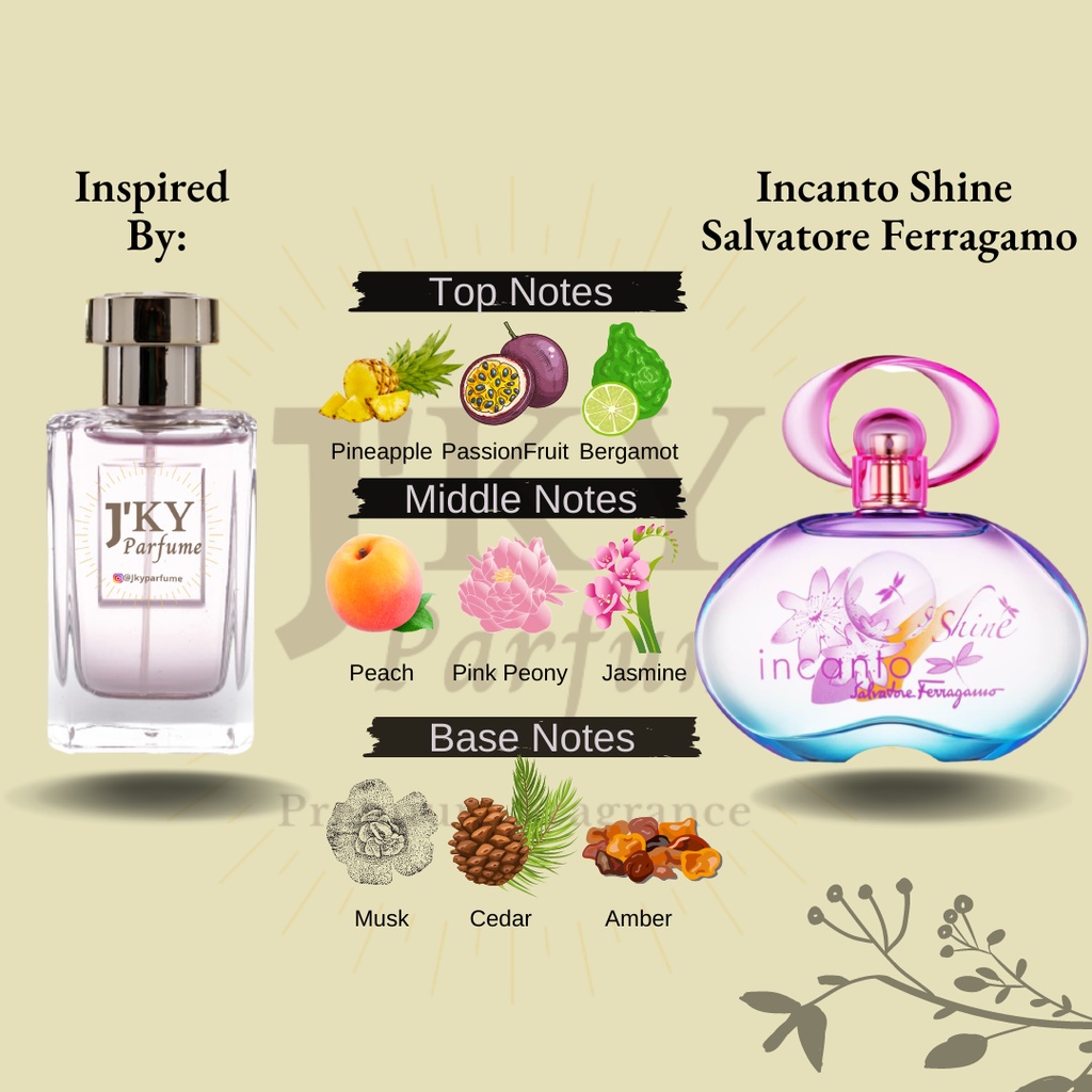 Jual Salvatore Ferragamo Incanto Shine Parfum Refill Wanita Aroma