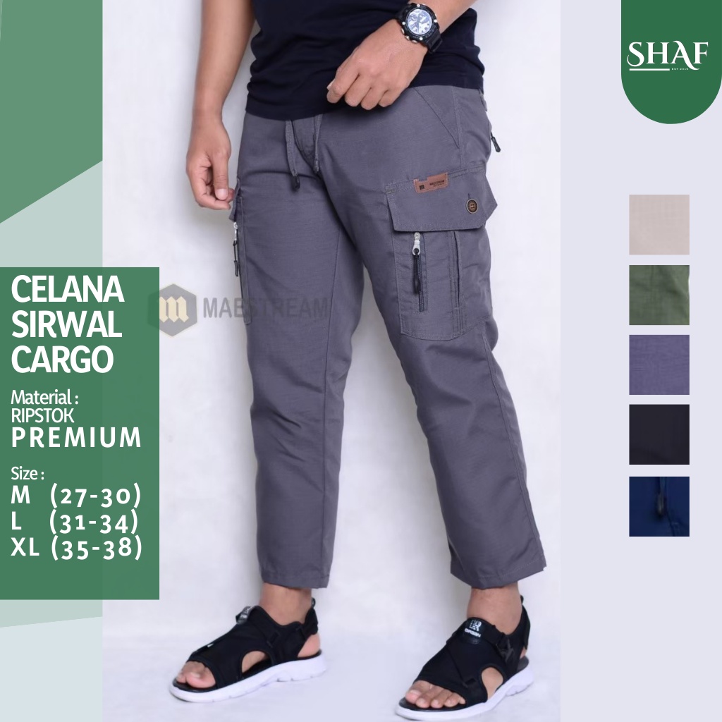 Jual Celana Sirwal Pria Cargo Tactical Celana Cingkrang Outdour Pria