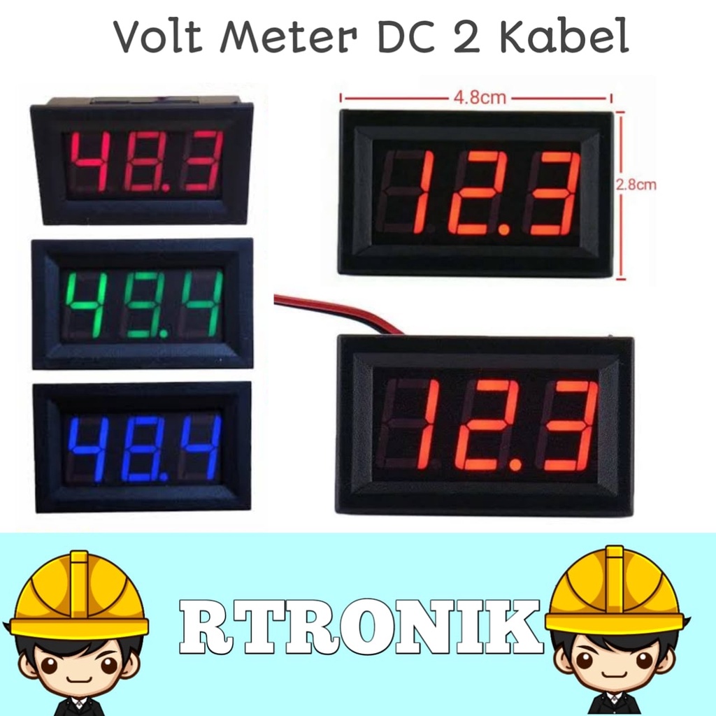 Jual Volt Meter Mini Digital Dc 4 5 30v Voltmeter Digital 0 56 Inch 2