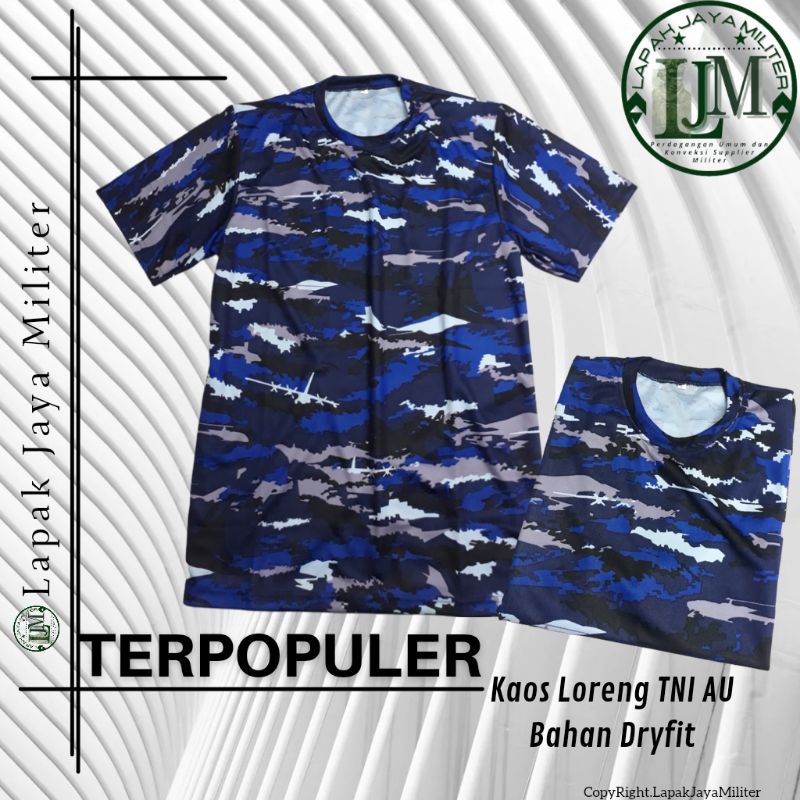 Jual Jual Kaos Loreng Tni Au Bahan Dryfit Kaos Lengan Pendek Loreng