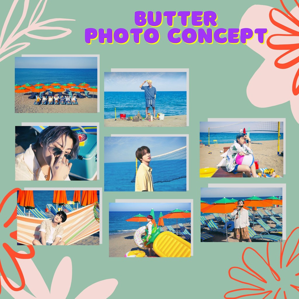 Jual UKURAN A4 BTS BUTTER PHOTO CONCEPT 2 BTS BUTTER Poster BTS