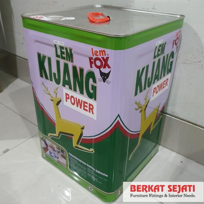 Jual Lem Fox Kijang Power Blek Hijau 10 KG Lem Hpl Edging Lem Kuning