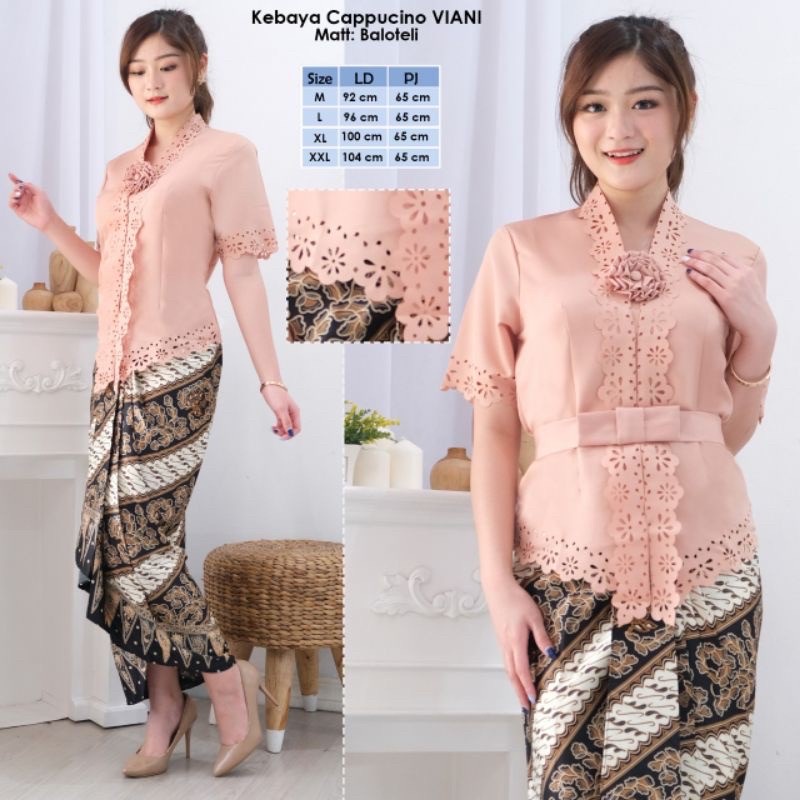 Jual Kebaya Encim Modern Kebaya Wisuda Laser Cut Viani Cod Shopee