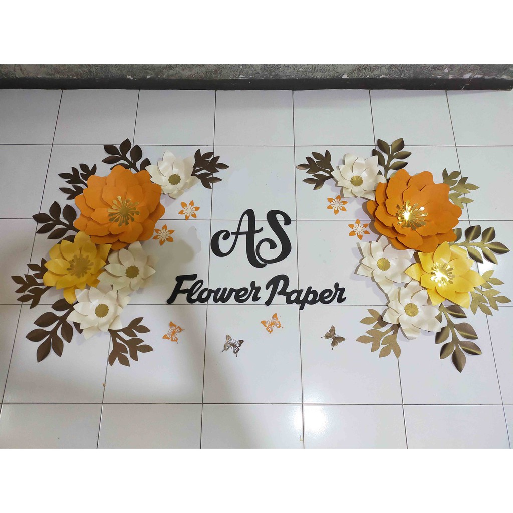 Jual Ready Paper Flower Dekorasi Tunangan Lamaran Tasyakuran Wedding By