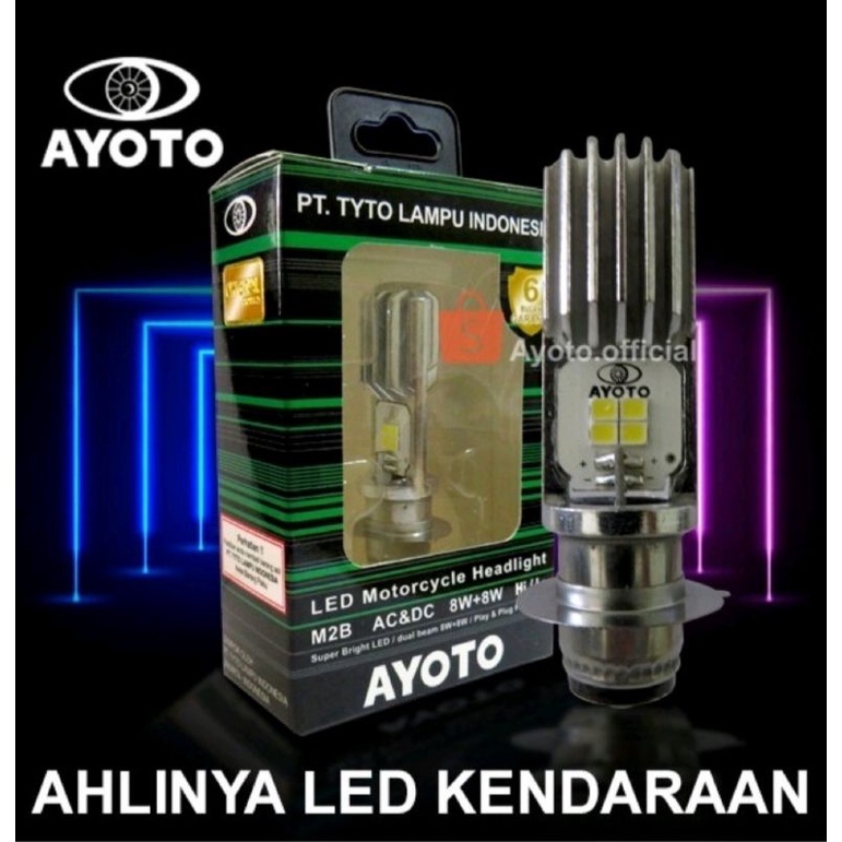 Jual LAMPU BOHLAM BOLHAM LED MOTOR ORIGINAL AYOTO M2B H6 T19 M5 AC DC