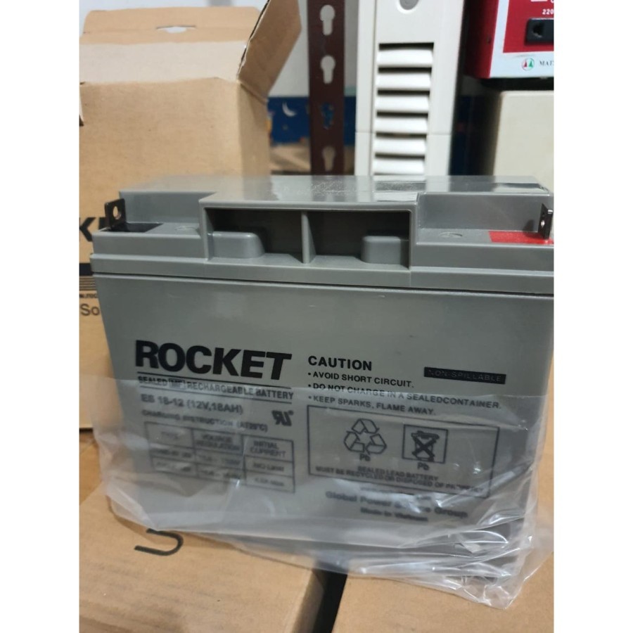 Jual BATERAI Aki Kering ROCKET 12V 18Ah ORIGINAL Buat UPS ACCU Dll