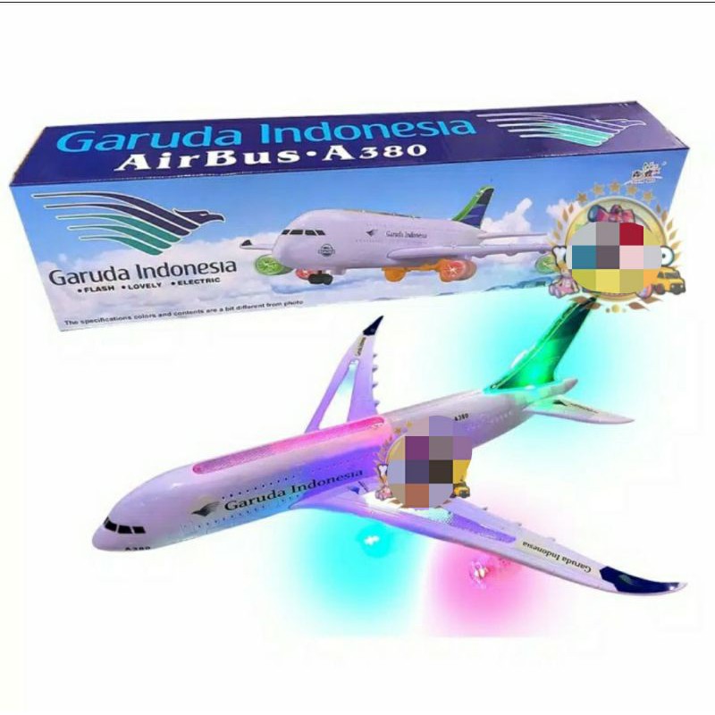 Jual Mainan Pesawat Garuda Indonesia Airbus A380 Lampu Dan Suara