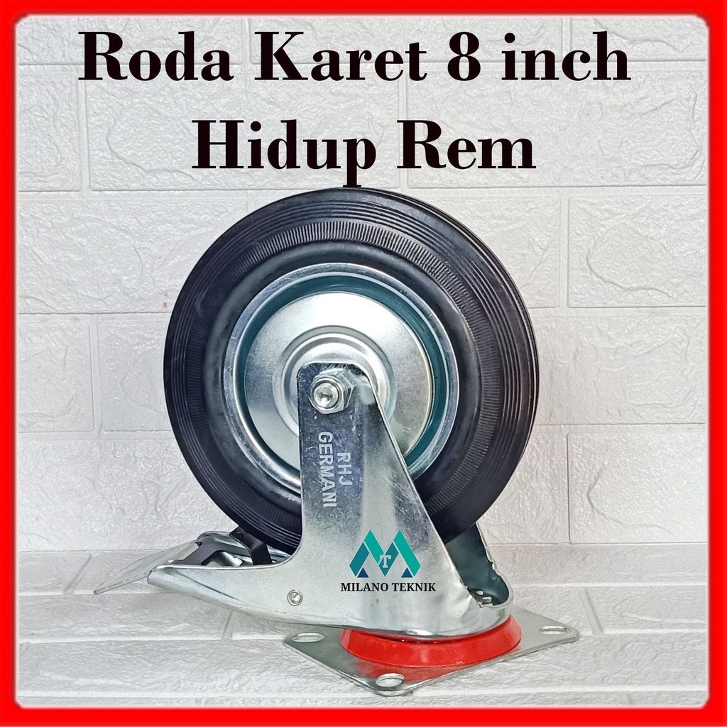 Jual Roda Troli Hidup Rem Roda Karet Inch Roda Etalase Roda