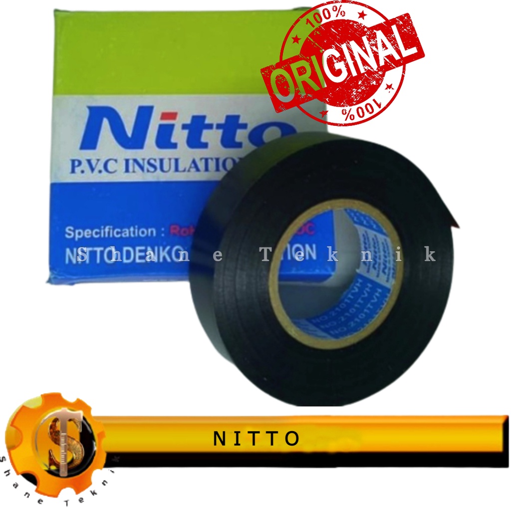 Jual NITTO Isolasi Kabel Listrik Original Tape PVC 3 4 X 25m Lakban