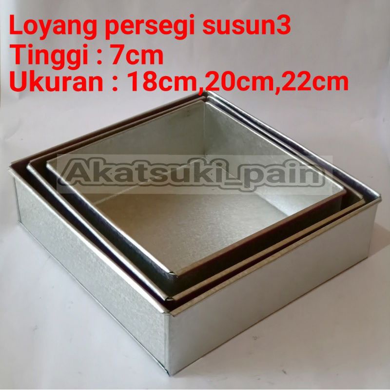 Jual LOYANG KOTAK PERSEGI BAHAN GALVALUME TEBAL ANTI KARAT UKURAN 22CM