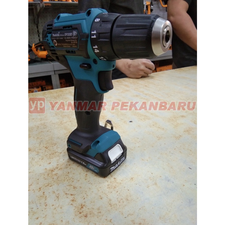 Jual Mesin Bor Baterai Cordless Li Ion Drill 12V DF 333 DWYE MAKITA