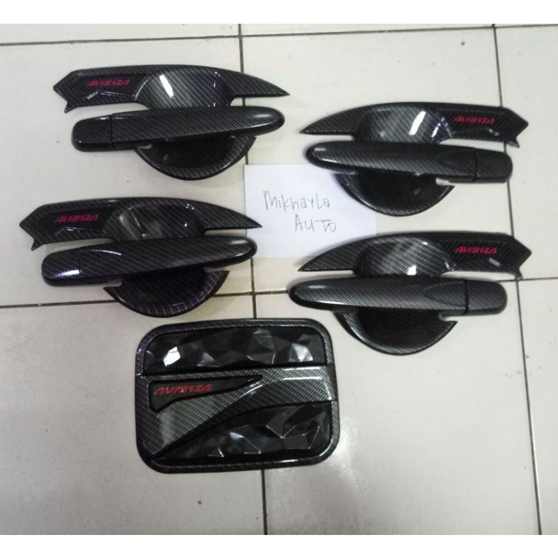 Jual Paket Handle Outer Tank Cover Carbon All New Avanza Veloz 2012