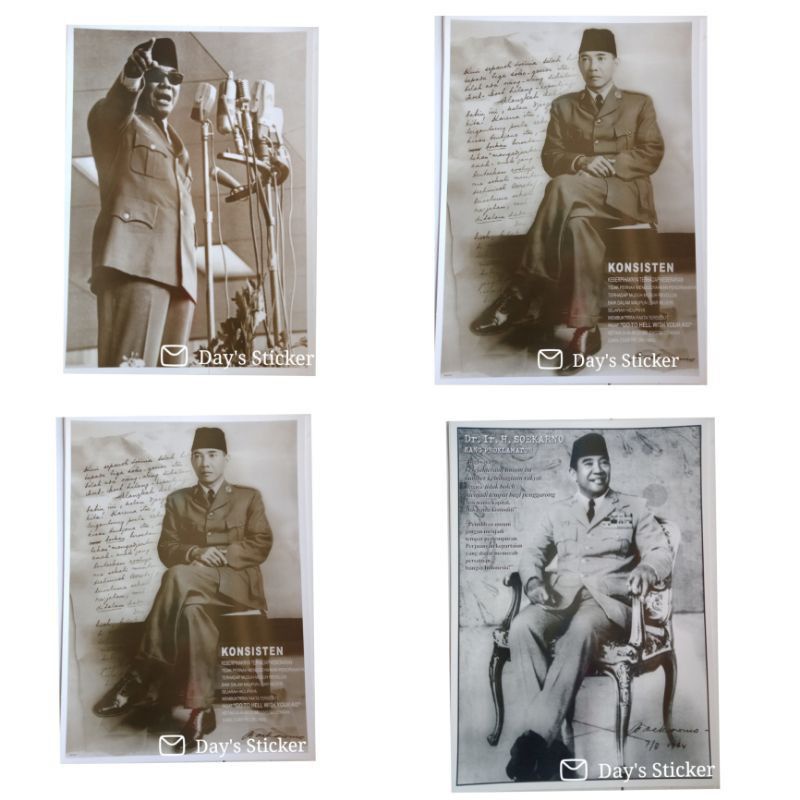 Jual Poster Presiden Soekarno Ukuran 50x70cm Shopee Indonesia