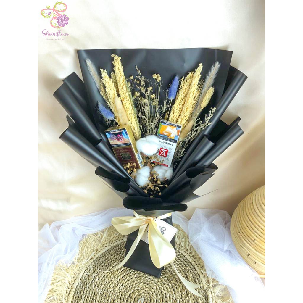 Jual Buket Bouquet Bunga Kering Buket Bunga Edelweis Bunga Kering