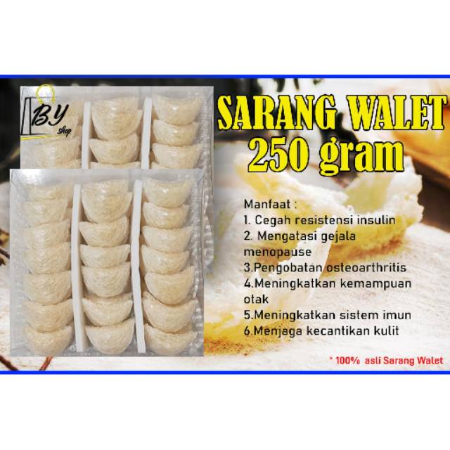 Jual Sarang Burung Walet Birds Nest 100 Pure Swallow Nest Isi 250