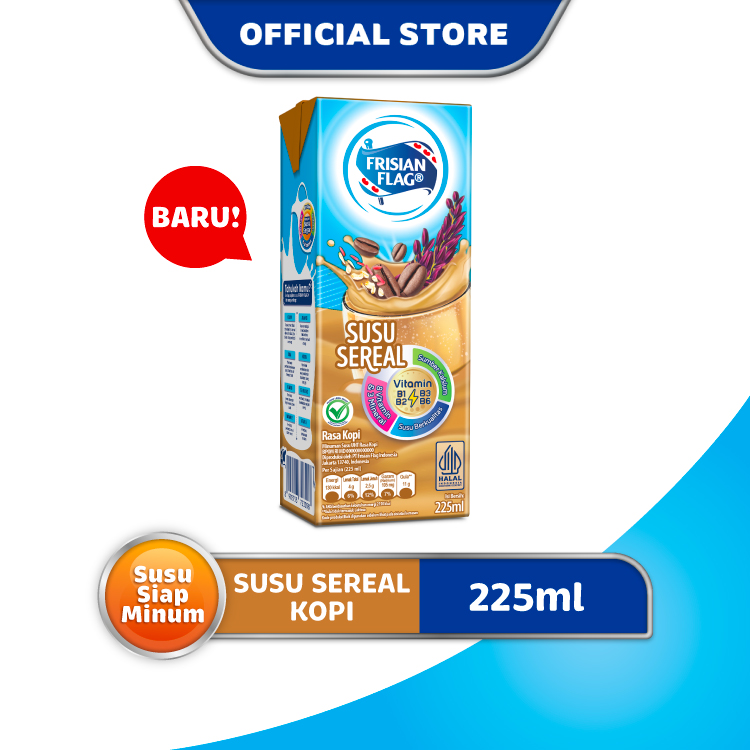 Jual Frisian Flag Susu UHT Sereal Kopi 225ml Shopee Indonesia