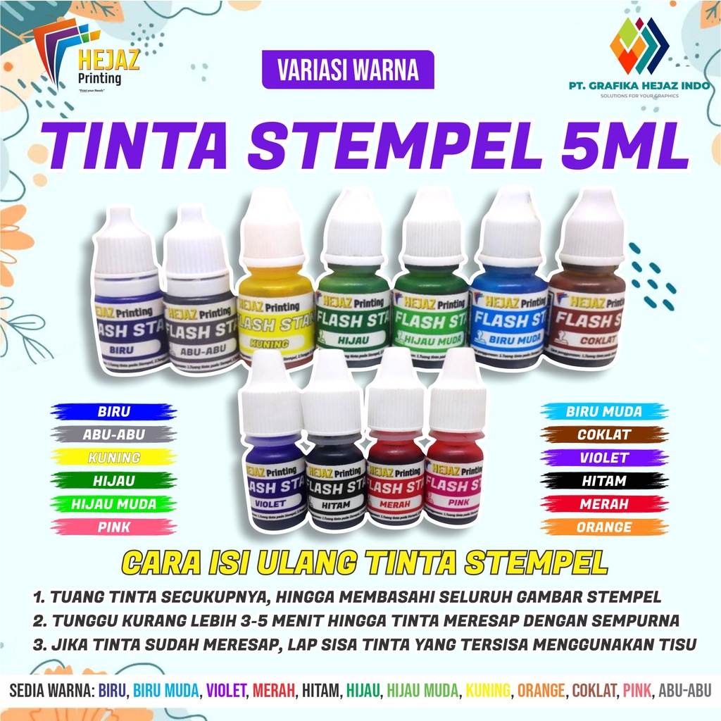 Jual Stempel Flash Otomatis Warna Ukuran Custom Desain Suka Suka