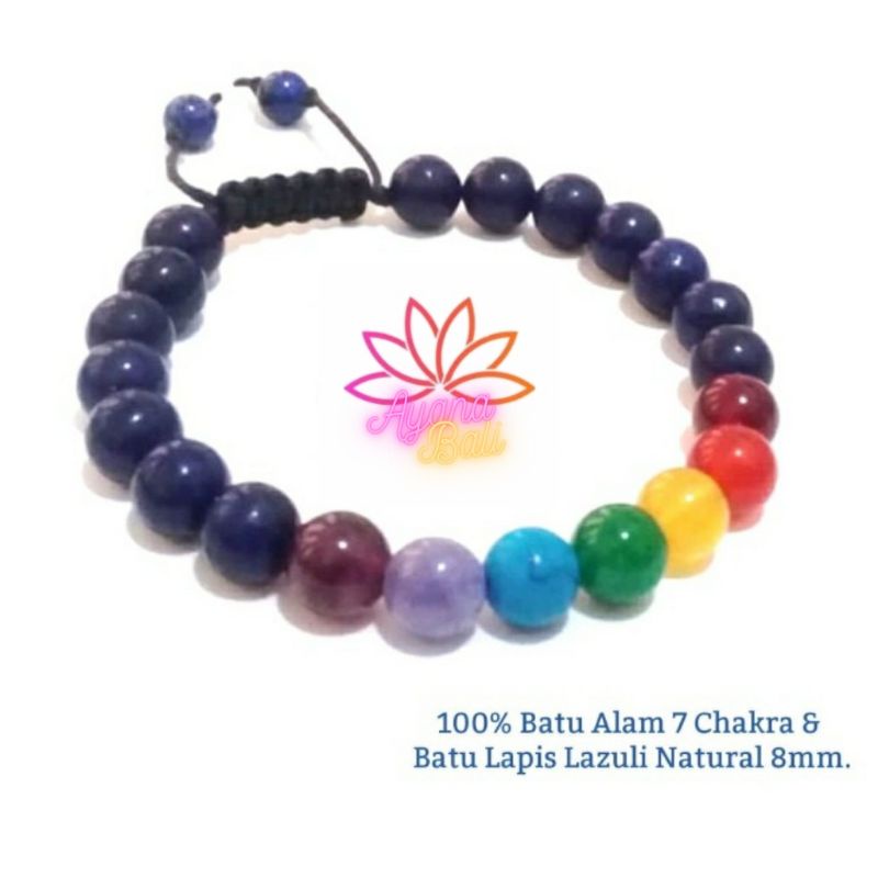 Jual Gelang Batu Alam Lapis Lazuli Chakra Cakra Natural Shopee